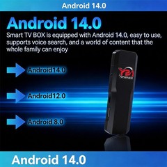 Smart TV Stick M98-Y2 Android 14 2.4G 5G Wifi6 BT5.0 Quad Core Home Media