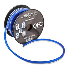 Skar Audio Elite 12 Gauge Oxygen-Free Copper Speaker Wire – 30 Feet (Blue/White)