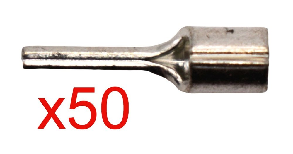 MVP 50 pcs 18-22 AWG Non Insulated Pin Wire Terminal TP18U