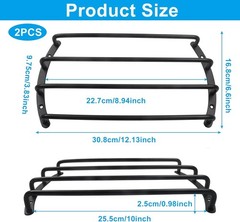 2PCS 10 Inches Speaker Grill Cover 4 Bars Metal Bar Grille Audio Grill
