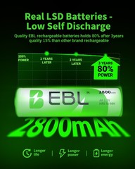 EBL AA AAA Rechargeable Batteries 2300 1100 2800mAh / NI-MH Optional Charger Lot