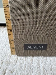 Vintage Large Advent Bullnose Speaker Grills w/ Badge