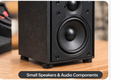 1-1/2″ x 3/4″ Natural Rubber Audio Isolation Mount Feet w #8 Hardware 4 Pack