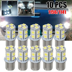 10x LED Bulbs BA15S 1156 1141 13-SMD High Bright Car LED Bulbs Lamps Pure White
