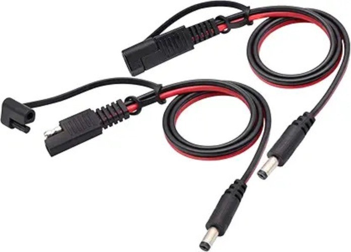 DC to SAE Connectors Cable SAE Plug to DC 5.5mm x 2.1mm M Color: 0.5m-DC-2Pack
