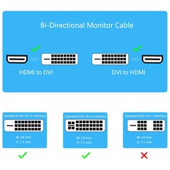 DVI to HDMI Cable Cord Wire 10FT 10 feet for HDTV PC Monitor Computer Laptop New