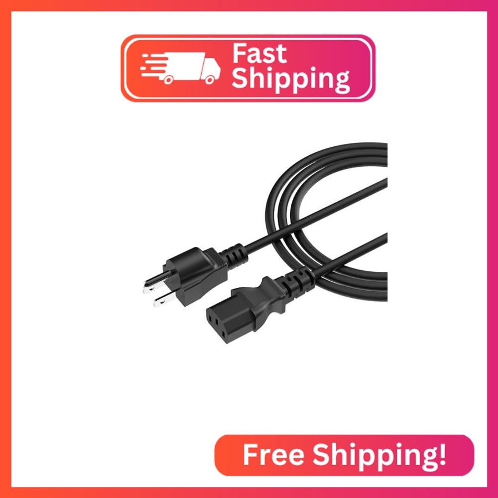 Kado 0.8m 3 Prong AC Power Cord, 2.6 Feet 125 Volts 10 Amps Power Cable