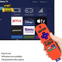 [2 Pack] Silicone Protective Case Compatible with Roku Voice Remote, Anti-Slip