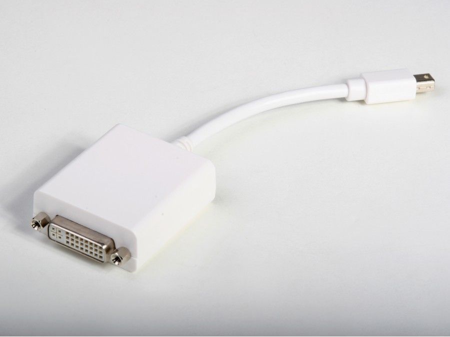 8 inch Atlona Mini DisplayPort Male to DVI Female Cable Adapter for Mac (White)