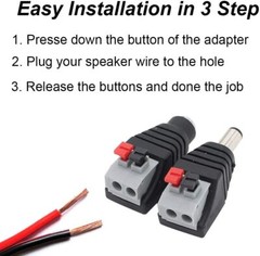 DC Power Plug Male Female Connector 5.5×2.1mm Jack Adapter For CCTV Camera Strip