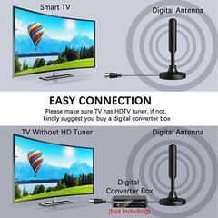 5600 Miles Digital TV Antenna Indoor HDTV Amplified Signal Booster 4K HD 1080P