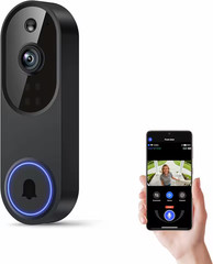 Wireless Smart Doorbell Camera with Two-Way Audio AI Motion Alert 2.4G
