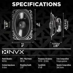 NVX N-Series Speaker Upgrade Kit for 1999-2006 GMC Sierra