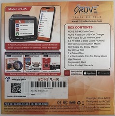 New Open Box ROVE R2-4K 4K WiFi Dash Cam with Built-In GPS, Black
