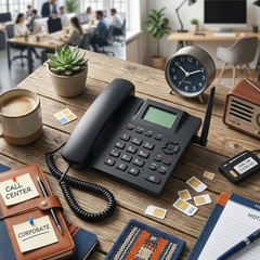 Cordless Landline Phone Dual SIM Multifunction For Home Black Easy To Use