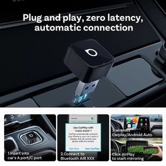 Ottocast 3in1 Wireless CarPlay &Android Auto Adapter AirPlay Mirroring Plug Play