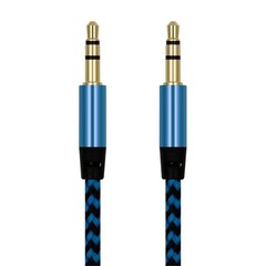 Blue 10ft Long AUX Cable Jack Gold-Plated Plug Audio Wire Cord for iPod Phone