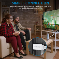 Wii to HDMI Converter 1080P 5ft 150cm Adapter HDMI Cable Output