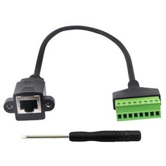 Rj45 8p8c Female To 8 Pin Screw Terminal Adaptor Cat5/6/7 Ethernet Extender Cctv