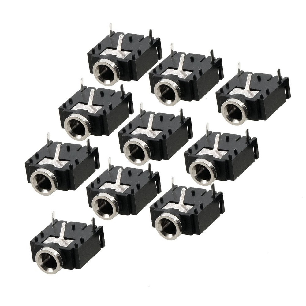 uxcell a12062600ux0366 10 Pcs 3 Pin PCB PJ318(10Pcs), “Black, Silver Tone”