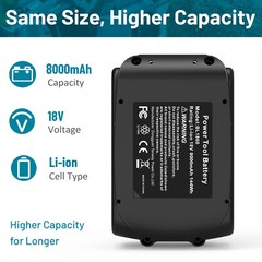 4 Pack 8.0Ah 18V For Makita LXT Lithium-Ion BL1830B BL1830 BL1860B Tool Battery