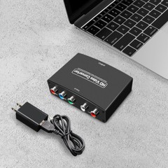 Component Video & L/R RCA Stereo Audio to HDMI Converter Adapter – DVD PS3 Xbox