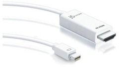 j5create Mini DisplayPort to 4K HDMI Cable- Supports up to 4K x 2k @ 30Hz (7 ft)