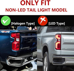 2019-2023 Silverado 1500 2020-2023 2500HD 3500HD Tail Light Pair–Compatible Repl