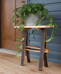 AmishToyBox.com Rustic Plant Stand or End Table with Wormy Maple Top and…
