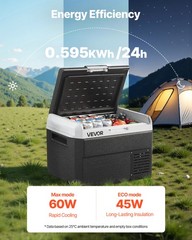 VEVOR Car Refrigerator 25/30/40/50L Portable Freezer Cooler Fridge for Camping