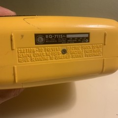 Vintage Panasonic RQ-711S Cassette Tape Player and Recorder Yellow For Parts