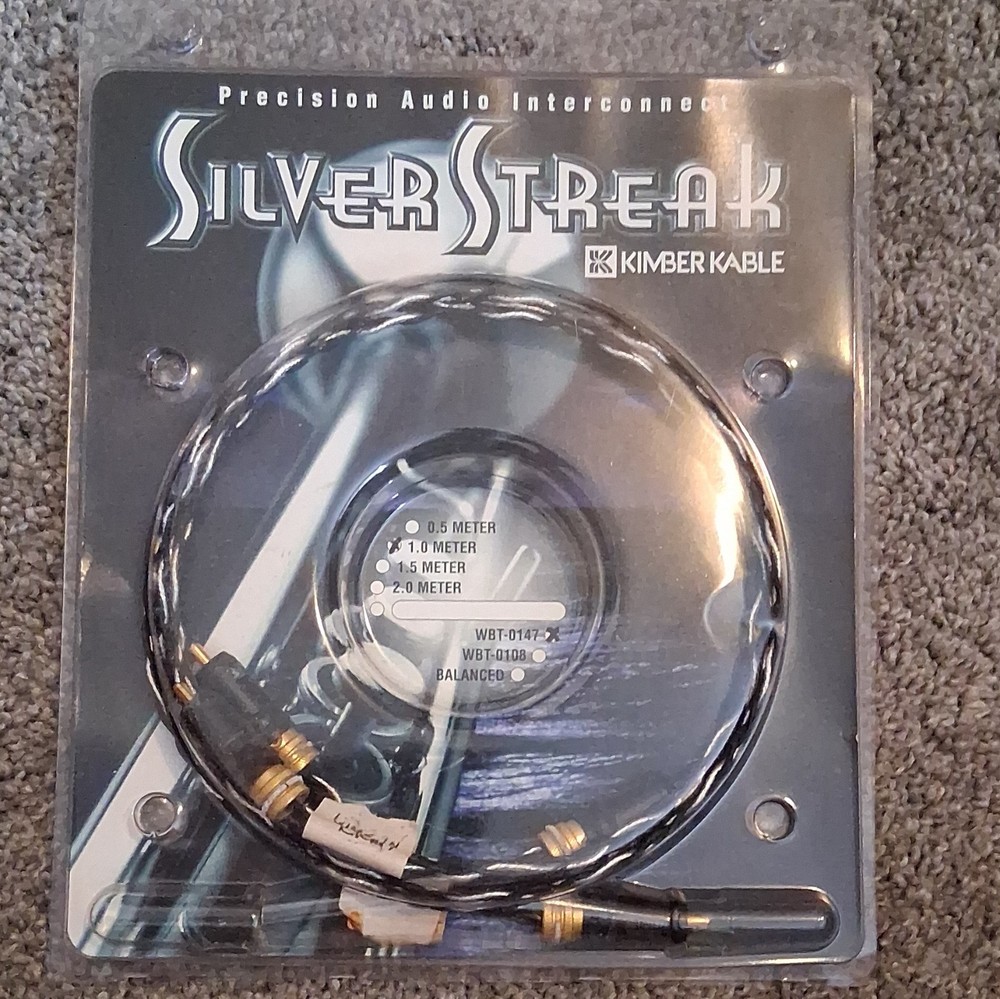 Kimber Kable SilverStreak Balanced RCA Male to RCA Male Audio Interconnect 1m