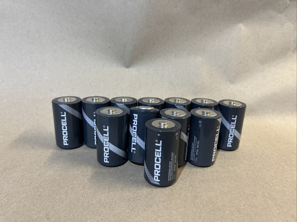 Lot of 12 – Procell D Batteries 1019547 PC1300 1.5 D EXP: March 2028