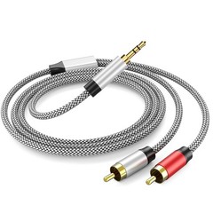 3.5mm to 2RCA Audio Cable 3ft, Auxiliary Adapter,Stereo Splitter Cable AUX, RCA