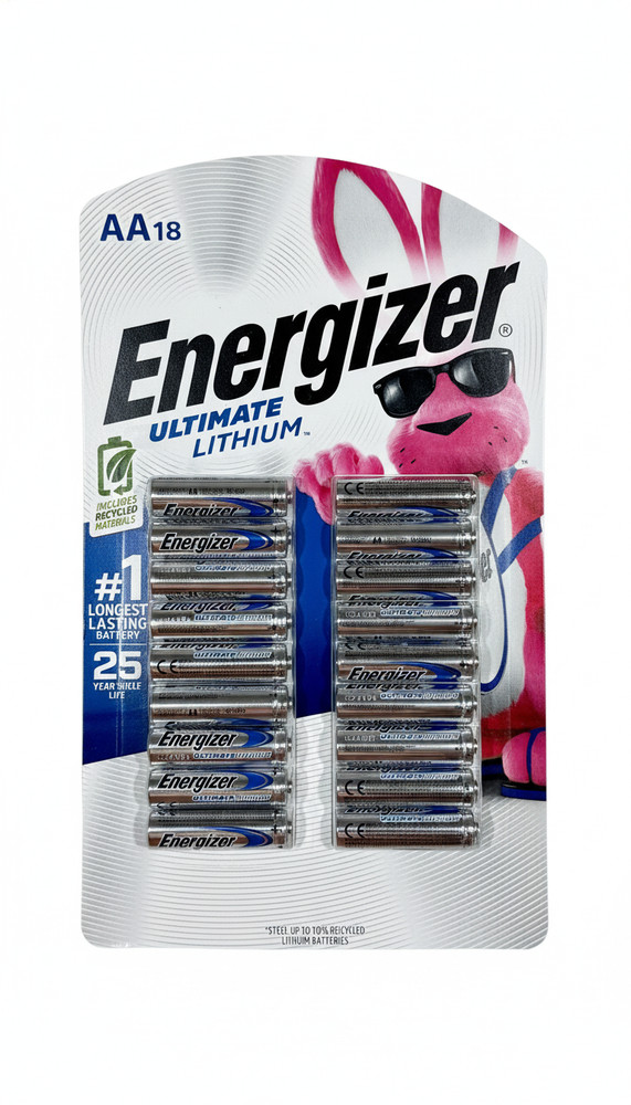 Energizer Ultimate Lithium AA Batteries Pack of 18 Extreme Performance Exp 2050