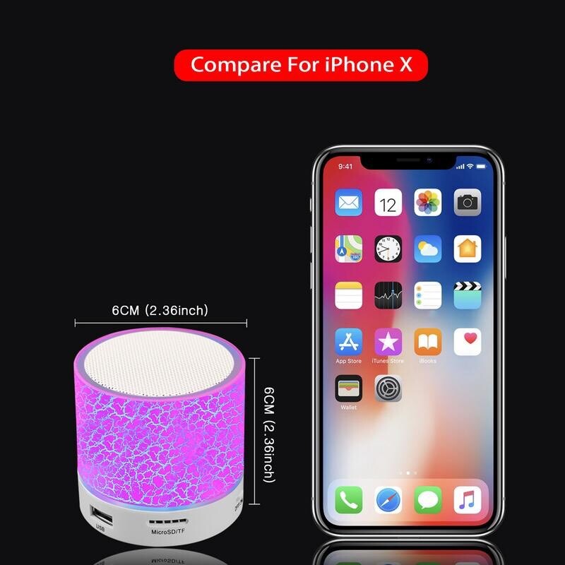 Speaker Mini Bluetooth Wireless iOS or Android Super Bass Camping USA Seller