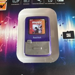 RARE SanDisk Sansa Clip Zip Primetime Purple 💜 (4 GB) Digital Media Player