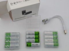 12 PACK! USB AA Li-ion Rechargeable Batteries 1.5V 2600mWh Type C Cable Battery