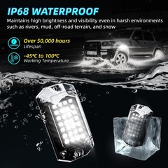 4Pods Full Angle All Pure White LED Rock Lights Full Kit Plug and Play & Pre …