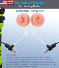 3.5Mm Listen Only Earpiece Compatible with Speaker Mic, Acoustic Tube Receive On