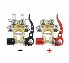 2PCS 4 Way Car Battery Terminal Clamp Connectors Quick Release Disconnect Tool