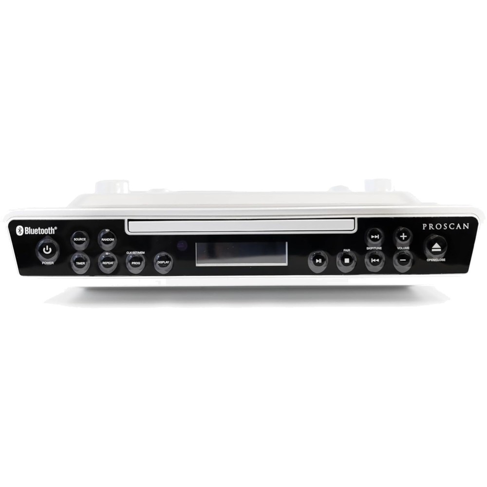 Under Counter CD Player Bluetooth Radio Silver Compact Space Saving