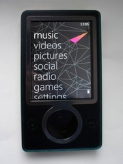 Microsoft Zune 30GB . Stylized as Uftyuga painted.