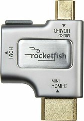 NEW Rocketfish Micro-HDMI-D & Mini-HDMI-C to HDMI Cable Adapter 4K 1080p HDTV
