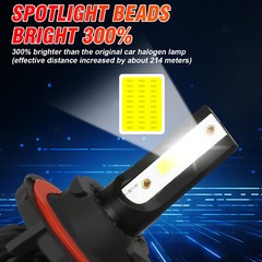 For GMC Yukon 2007-2014 6000K White LED Headlight Hi/Lo Beam Fog Light Bulbs P4C