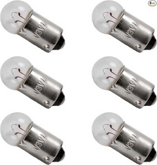 6V 3W 6 Volt 3 Watt Speedo Speedometer Light Bulb (6 pieces) Bulb model: BA9s Mi