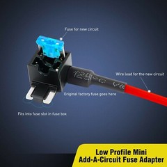 3 Pack Low Profile Fuse Tap + 15A Blade Add Circuit 15AMP Adapter 15 A Amp 12V