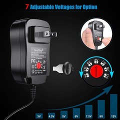 Safe & Reliable 24W Universal Adapter with 8 Changeable Plugs and Protection