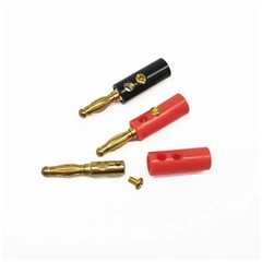 10pcs 4mm Gold Plated Banana Plugs – Screw-Fixed Speaker Wire Audio Connectors