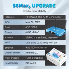 2025 SuperBox S6 Max Media Player Smart Box TV Box No monthly fees